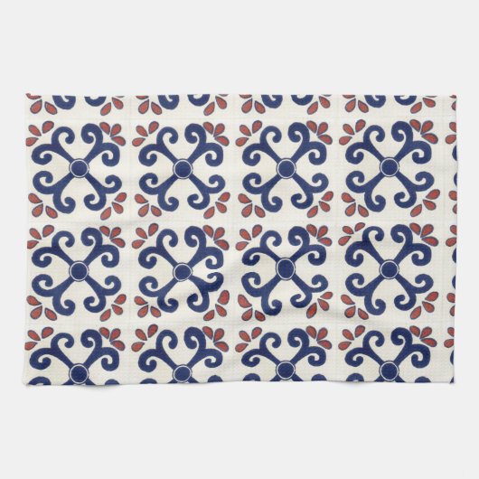 Serviette de cuisine de tuile de Talavera dans (Horizontal)