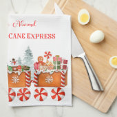 Serviette de cuisine de vacances candy cane expres (Quart Plié)