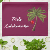 Serviette de cuisine de vacances-Mele Kalikimaka (Plié)