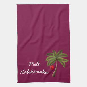 Serviette de cuisine de vacances-Mele Kalikimaka