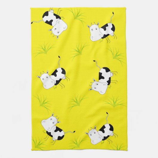 Serviette de cuisine de vache folle (Vertical)