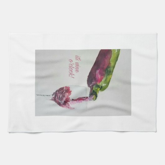 Serviette de cuisine de vin (Horizontal)