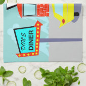 serviette de cuisine de wagon-restaurant des (Plié)