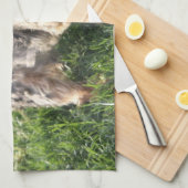 Serviette de cuisine de York Terrier (Quart Plié)