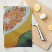 Serviette de cuisine d'éclaboussure d'agrume (Quart Plié)
