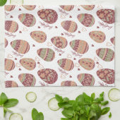 Serviette de cuisine décorative du motif | d'oeufs (Plié)