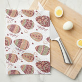 Serviette de cuisine décorative du motif | d'oeufs (Quart Plié)
