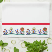 Serviette de cuisine décorée de fleurs de prairie (Plié)