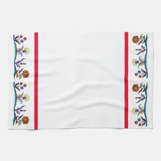 Serviette de cuisine décorée de fleurs de prairie (Horizontal)