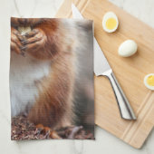Serviette de cuisine d'écureuil (Quart Plié)