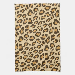Serviette de cuisine d'empreinte de léopard