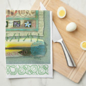 Serviette de cuisine d'équinoxe vernal (Quart Plié)