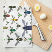 Serviette de cuisine des abeilles autochtones colo (Quart Plié)