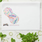 Serviette de cuisine des allergies alimentaires de (Plié)