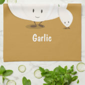 Serviette de cuisine des caractères | d'ail et de (Plié)