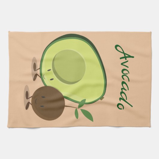 Serviette de cuisine des caractères | d'avocat (Horizontal)