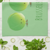 Serviette de cuisine des choux de bruxelles | (Plié)