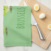 Serviette de cuisine des choux de bruxelles | (Quart Plié)