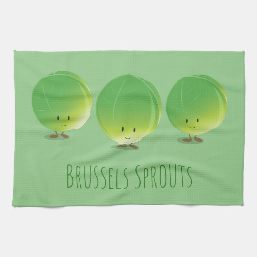 Serviette de cuisine des choux de bruxelles | (Horizontal)