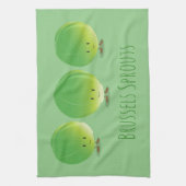 Serviette de cuisine des choux de bruxelles | (Vertical)