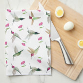 Serviette de cuisine des colibris d'Anna (Quart Plié)