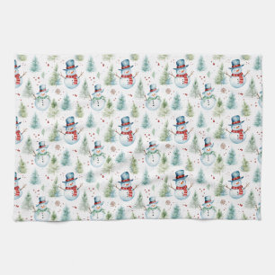 Serviette de cuisine des neigeurs de Noël