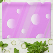 Serviette de cuisine design abstraite rose (Plié)