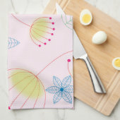 serviette de cuisine design blanc mignon (Quart Plié)