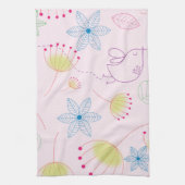serviette de cuisine design blanc mignon (Vertical)