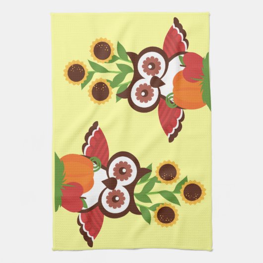 Serviette de cuisine design Owl (Vertical)