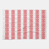 Serviette De Cuisine Design Rouge Et Blanc (Horizontal)