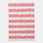Serviette De Cuisine Design Rouge Et Blanc (Vertical)