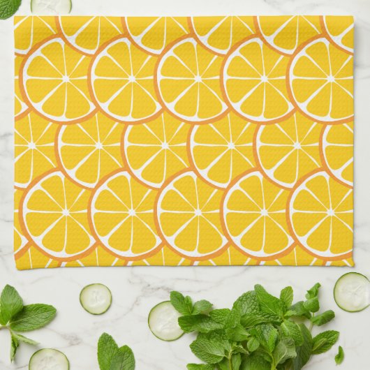 Serviette de cuisine d'été Citrus Orange (Plié)