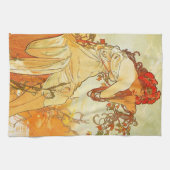 Serviette de cuisine d'été d'Alphonse Mucha (Horizontal)