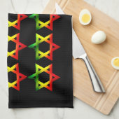 Serviette de cuisine d'étoile de David (Quart Plié)