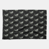 Serviette de cuisine d'Halloween squelette (Horizontal)
