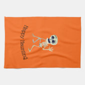 Serviette de cuisine d'Halloween squelette (Horizontal)