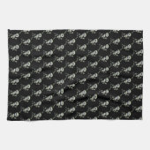 Serviette de cuisine d'Halloween squelette (Horizontal)