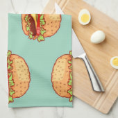 Serviette de cuisine d'hamburgers (Quart Plié)