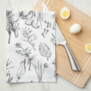 Serviette de cuisine d'herbes et d'épices