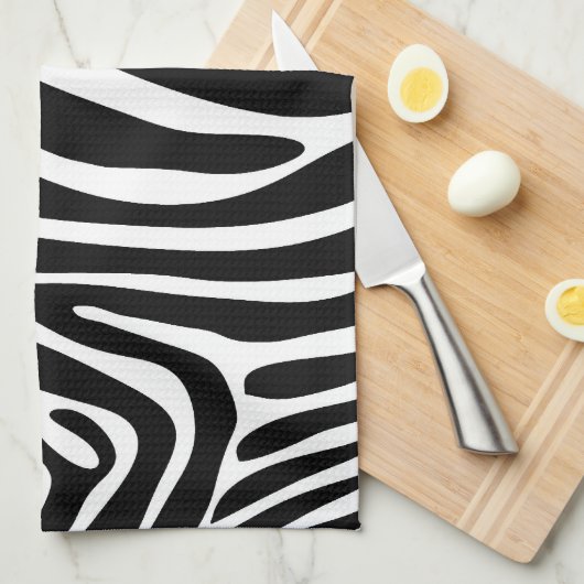 Serviette de cuisine d'impression de zèbre (Quart Plié)