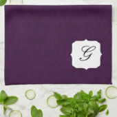 Serviette de cuisine d'initiale de damassé de (Plié)