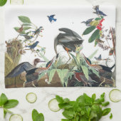 Serviette de cuisine d'oiseau d'oiseau bleu de (Plié)