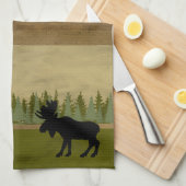 Serviette de cuisine d'orignaux (Quart Plié)