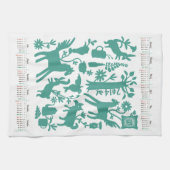 Serviette de cuisine d'Otomi avec le calendrier 2 (Horizontal)