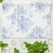 Serviette de cuisine Douce Adeline bleuté (Plié)