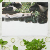 Serviette de cuisine d'ours panda (Plié)
