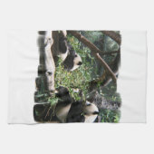 Serviette de cuisine d'ours panda (Horizontal)