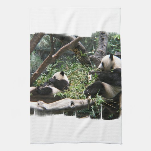 Serviette de cuisine d'ours panda (Vertical)