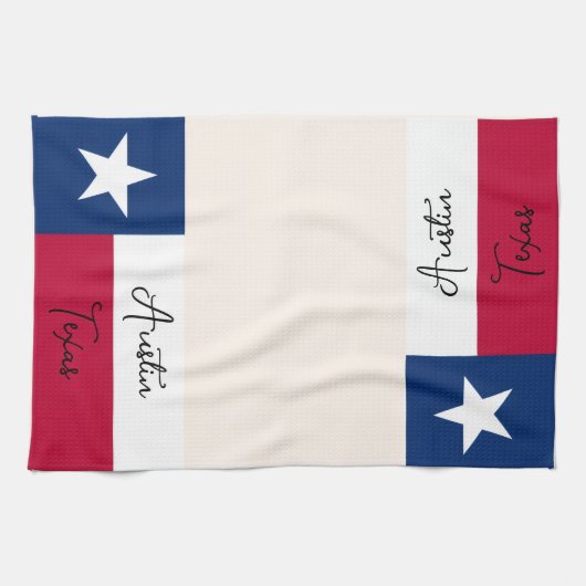 Serviette de cuisine drapeau du Texas (Horizontal)